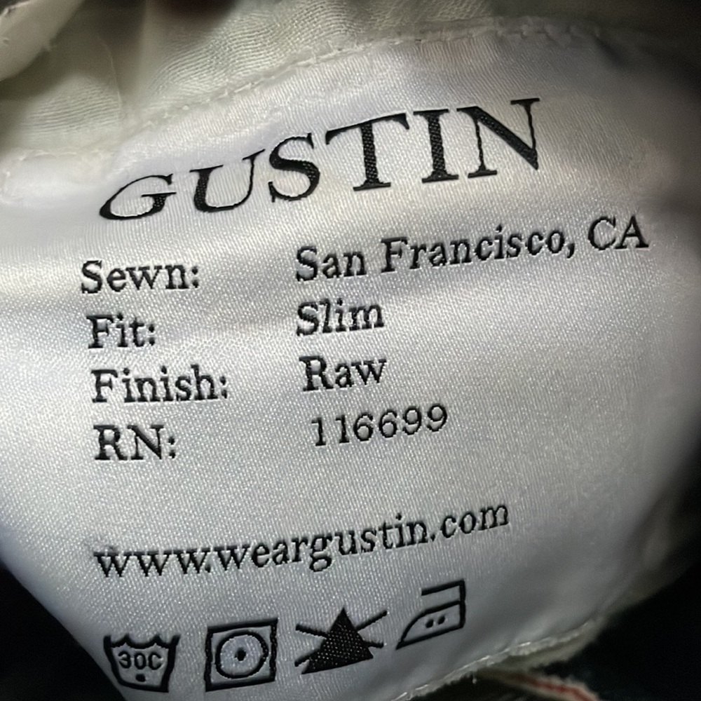 Gustin Heavy selvage denim jeans 32 - Picture 2 of 9